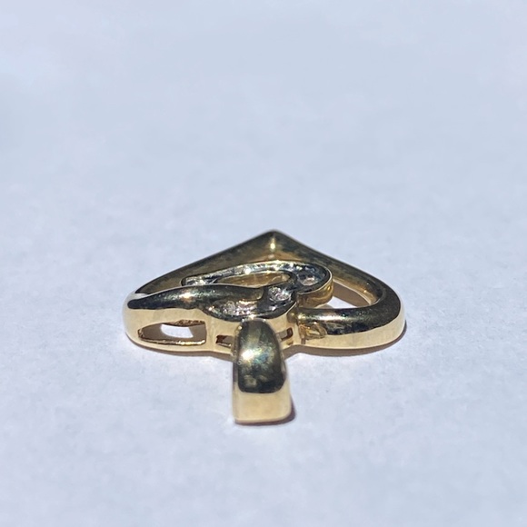 10kt double heart ❤️ pendant - Picture 6 of 13